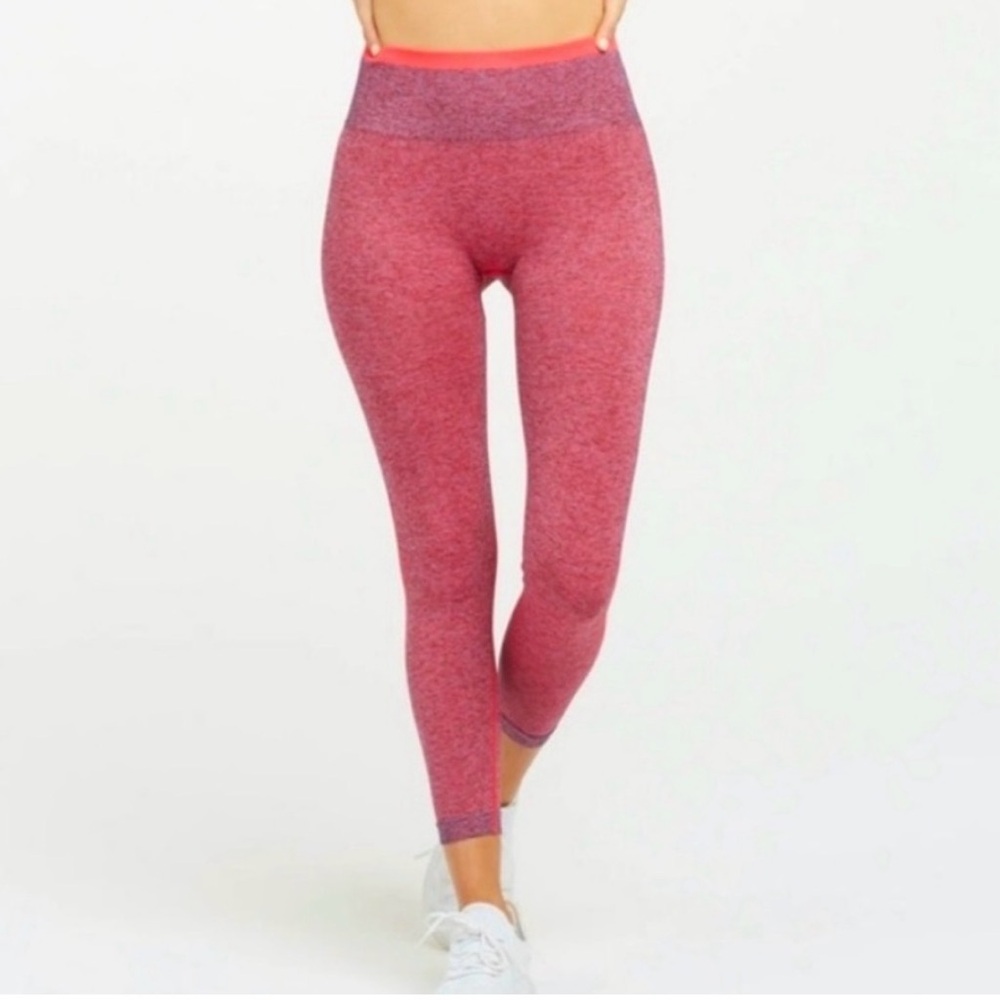 🌺 SPANX Seamless Sculpt Legging Spacedye Coral Punch L
